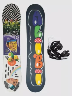 Alibi Snowboards Brain Rain 130 + Burton Smalls 2023 Snowboard-Set