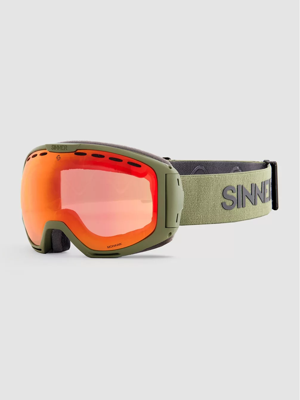 Sinner Mohawk Matte Moss Green Goggle 1 Sinner Mohawk Matte Moss Green Goggle