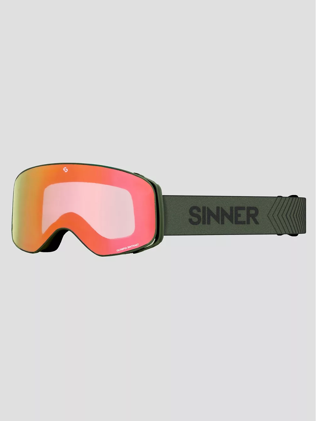 Sinner Olympia + Matte Moss Green Goggle 1 Sinner Olympia + Matte Moss Green Goggle